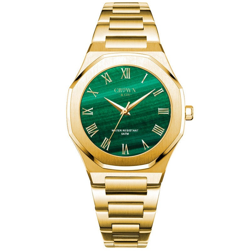 Ocho Series 34mm Green Malachite dial "designed for the smaller wrist"