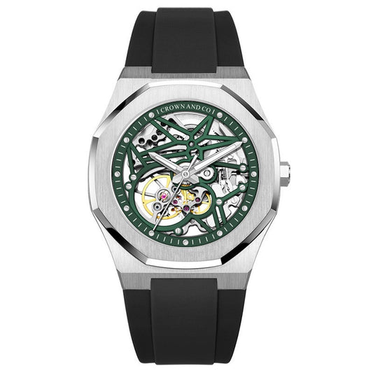 Ocho series Skeleton mud green anniversary 41mm | Rubber Strap