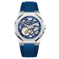 Load image into Gallery viewer, Ocho series skeleton blue dial 41mm| Rubber strap