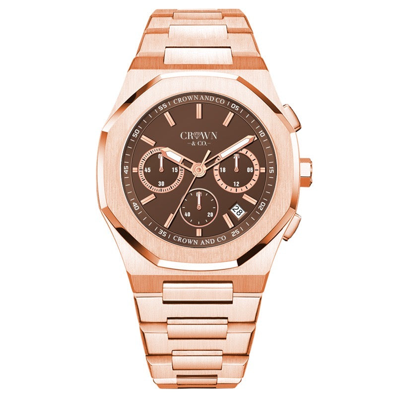 Ocho Series Chocolate Dial Rose Gold 41mm