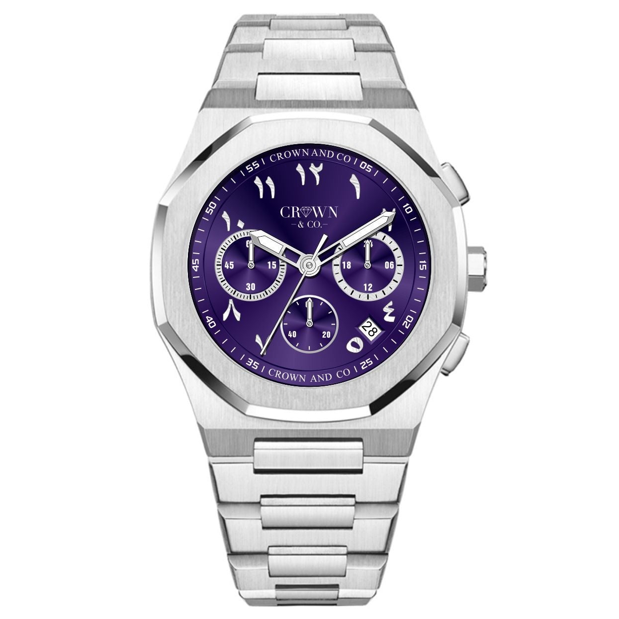 Ocho series Royal Purple Arabic dial