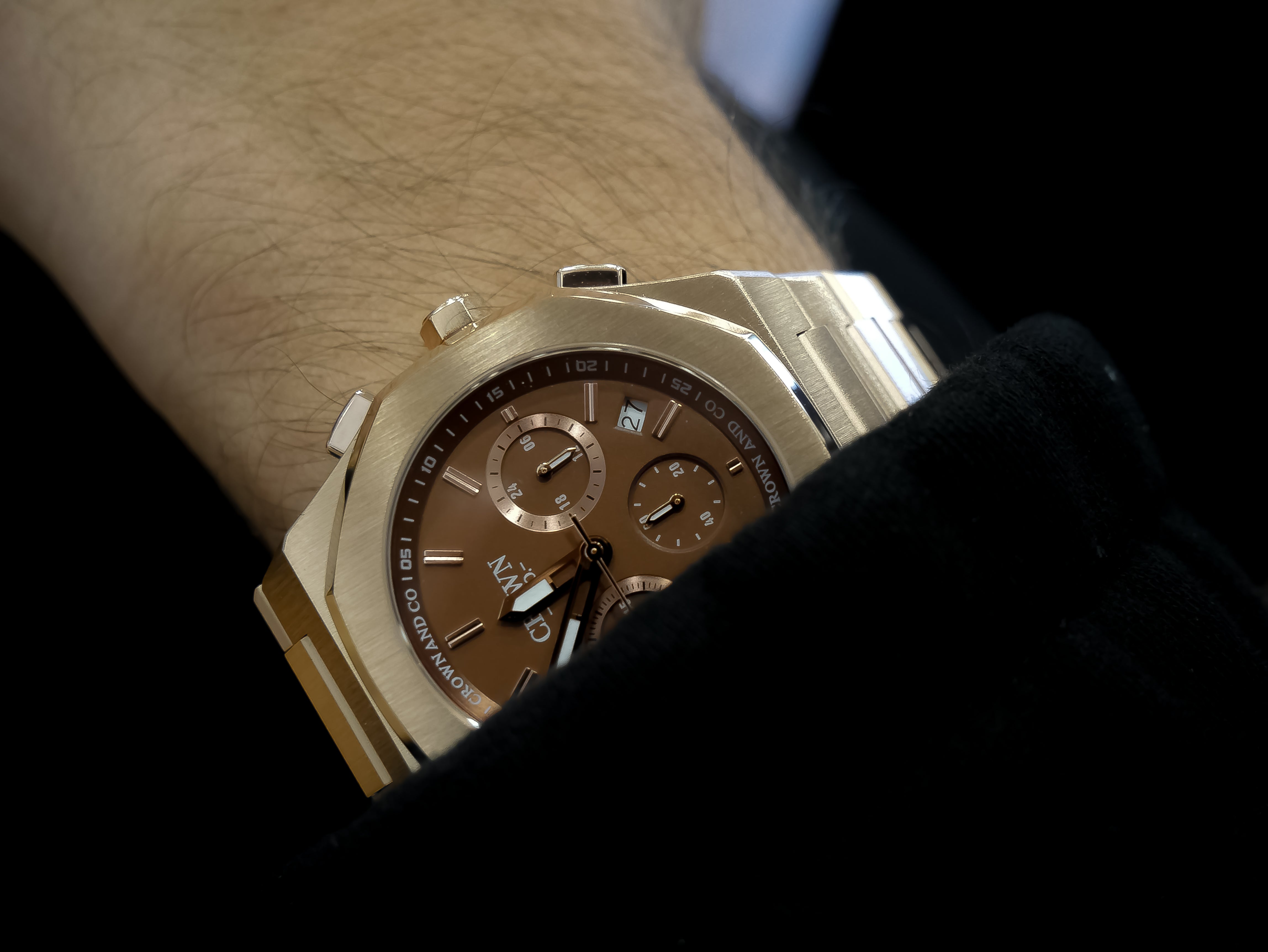 Ocho Series Chocolate Dial Rose Gold 41