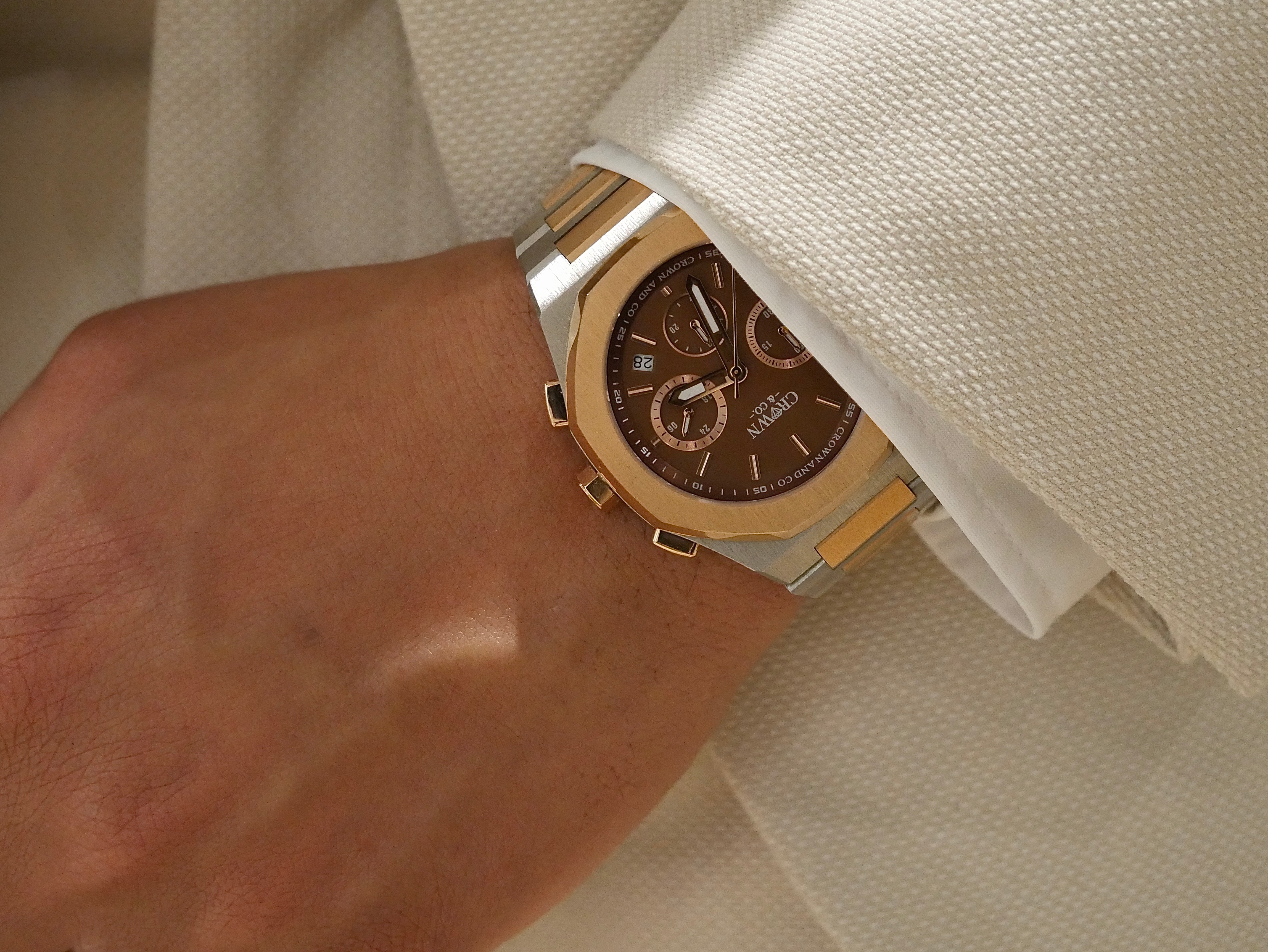 Ocho Series Chocolate dial Steel and Rose 41mm