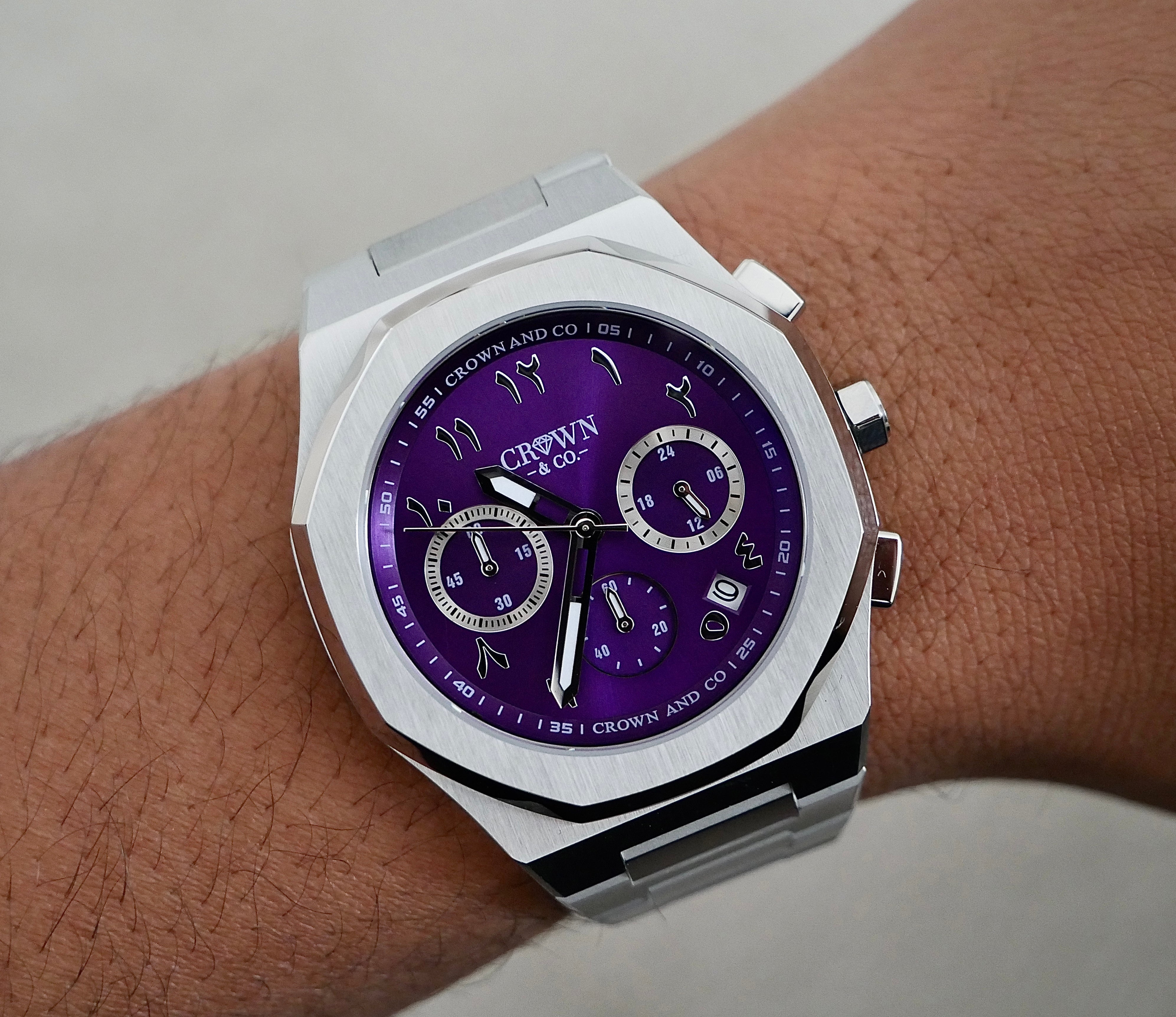 Ocho series Royal Purple Arabic dial