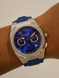Load image into Gallery viewer, Ocho Series Blue Arabic dial | Blue Rubber Strap
