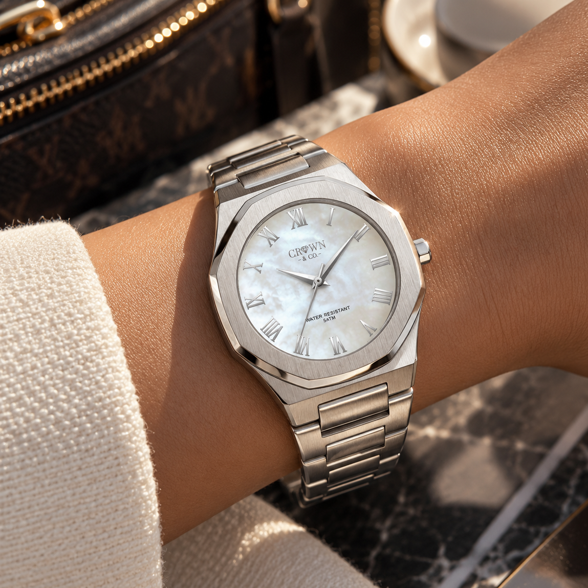 Ocho series 34mm Mother of pearl 'Designed for the smaller wrist'