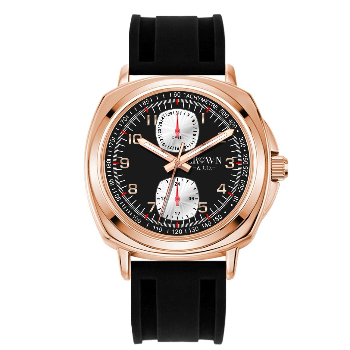 Crown Series Rose 25 Black dial