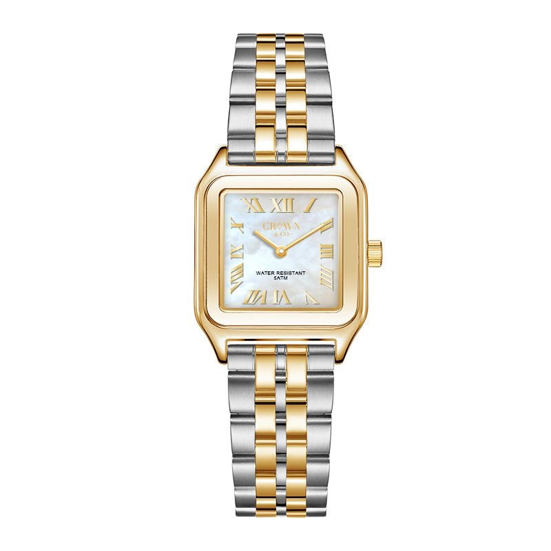 Crown square Steel & Yellow gold