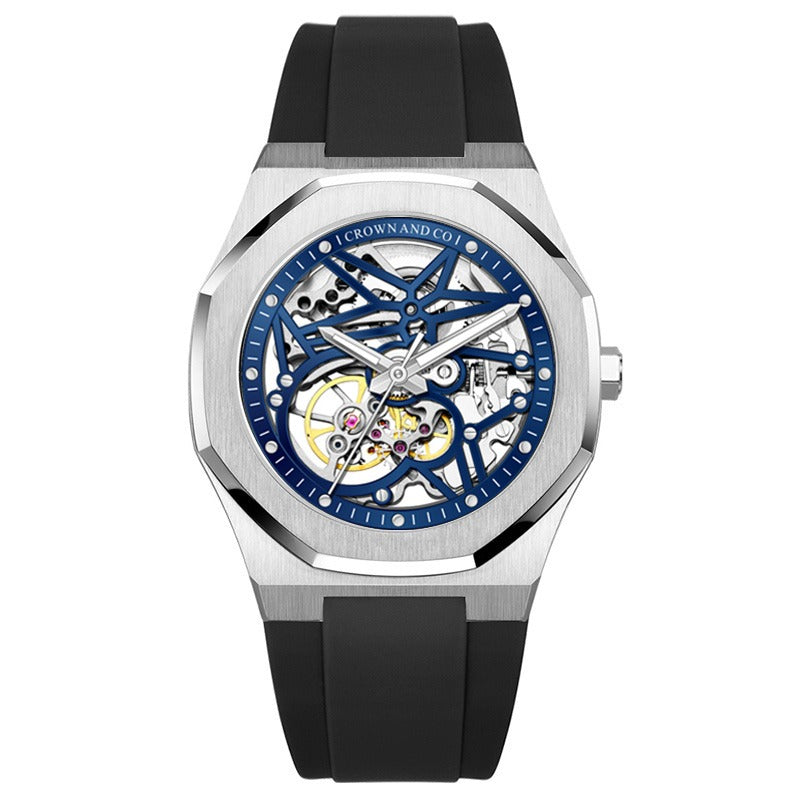 Ocho series Skeleton Blue dial 41mm | Rubber strap