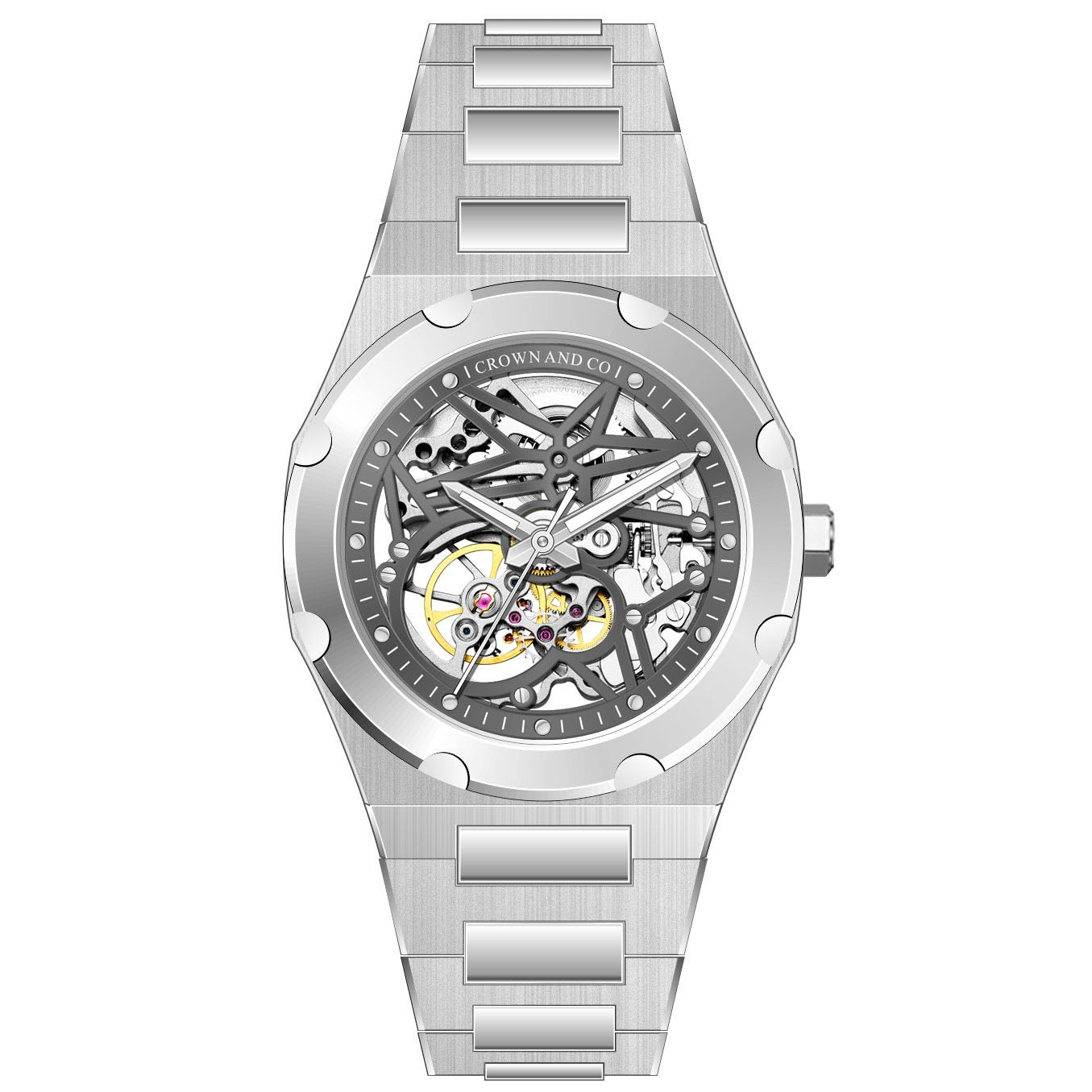 Crown Revolve skeleton grey dial 41
