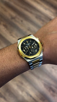 Load and play video in Gallery viewer, Ocho series Steel and yellow gold black dial 41mm