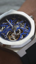 Load and play video in Gallery viewer, Ocho series Skeleton Blue dial 41mm | Rubber strap