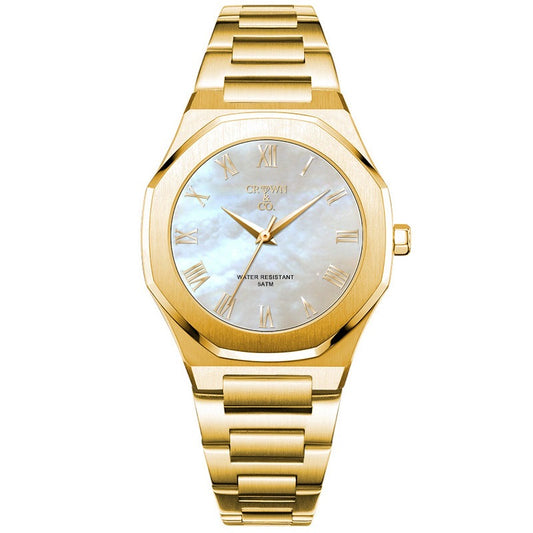 Ocho Series 34mm Yellow Gold Mother of pearl