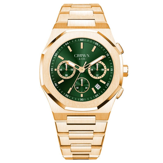 The Ocho Series Yellow Gold Green Dial 41mm