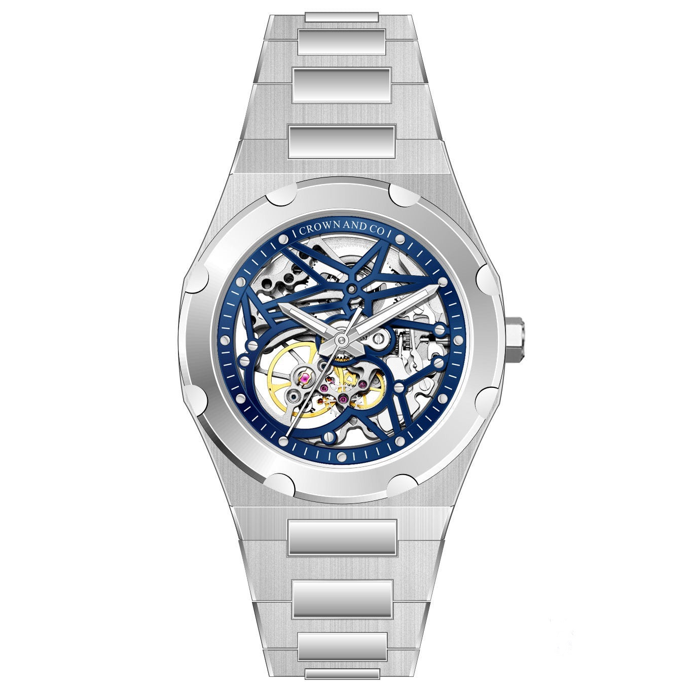 Crown Revolve skeleton blue dial 41