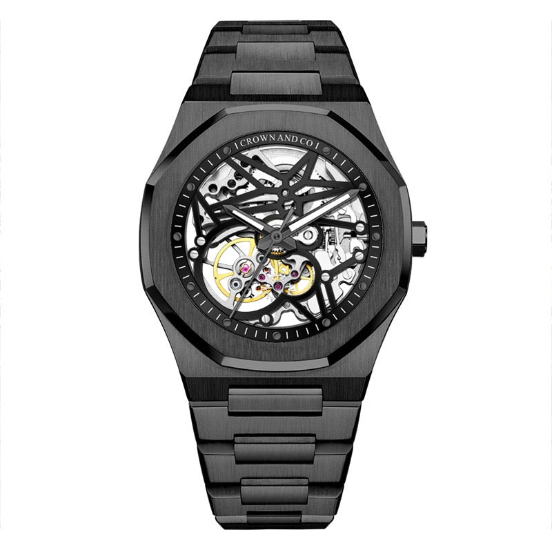 Ocho series Skeleton Black 41mm