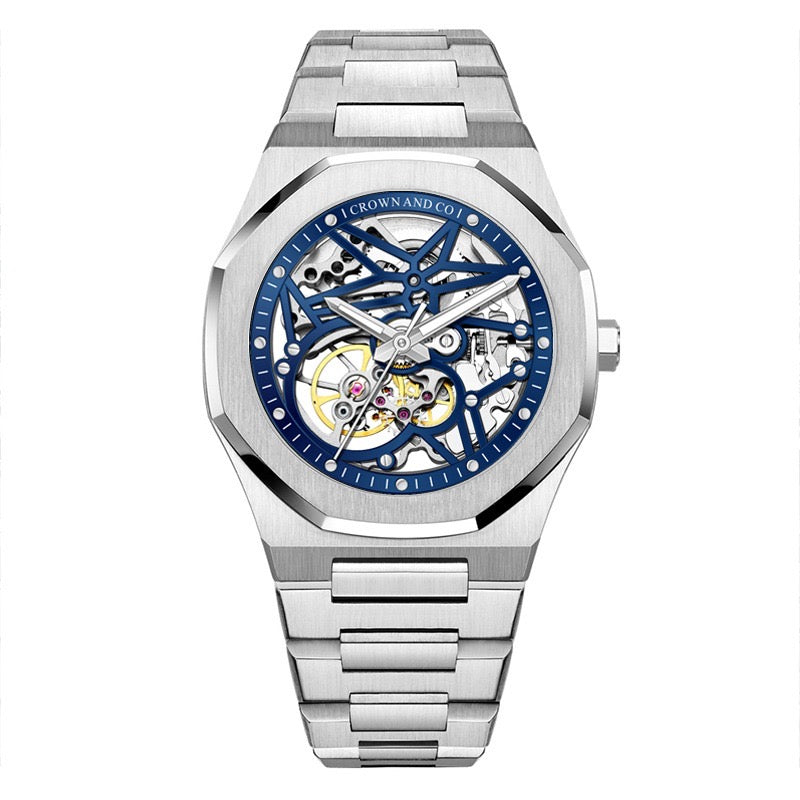 Ocho series skeleton Blue dial 41mm