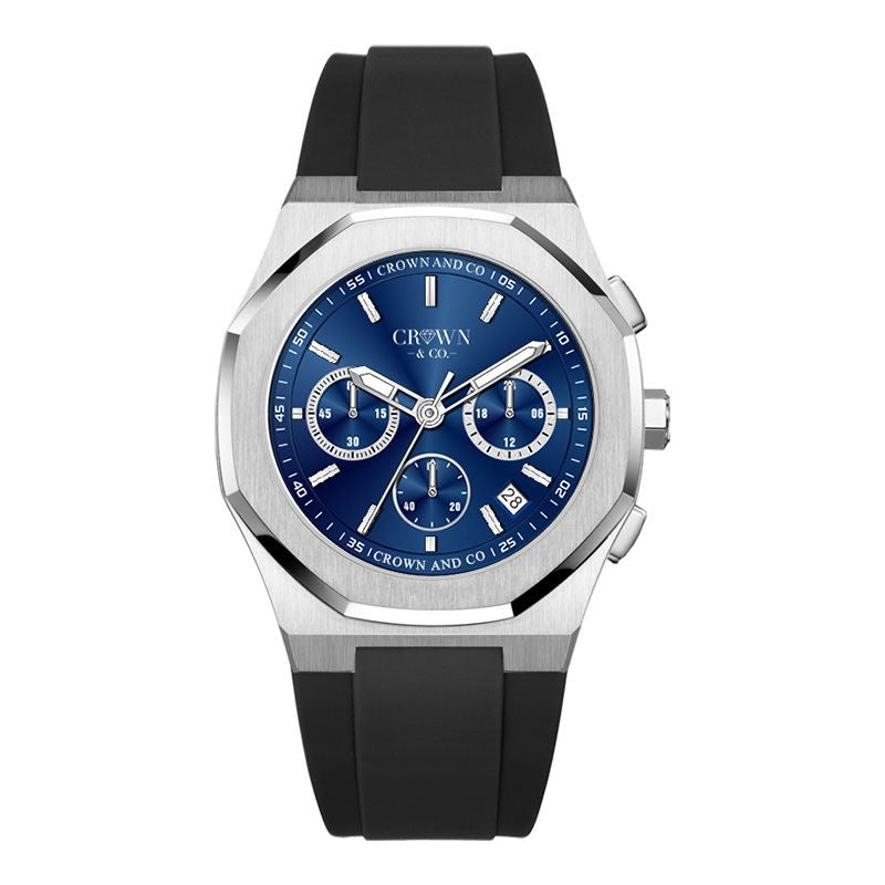 Ocho series Navy Blue dial 41mm | Rubber strap