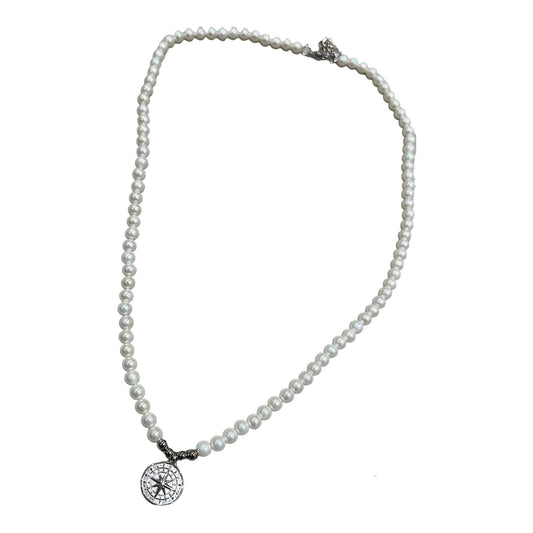 Compass Pearl Necklace