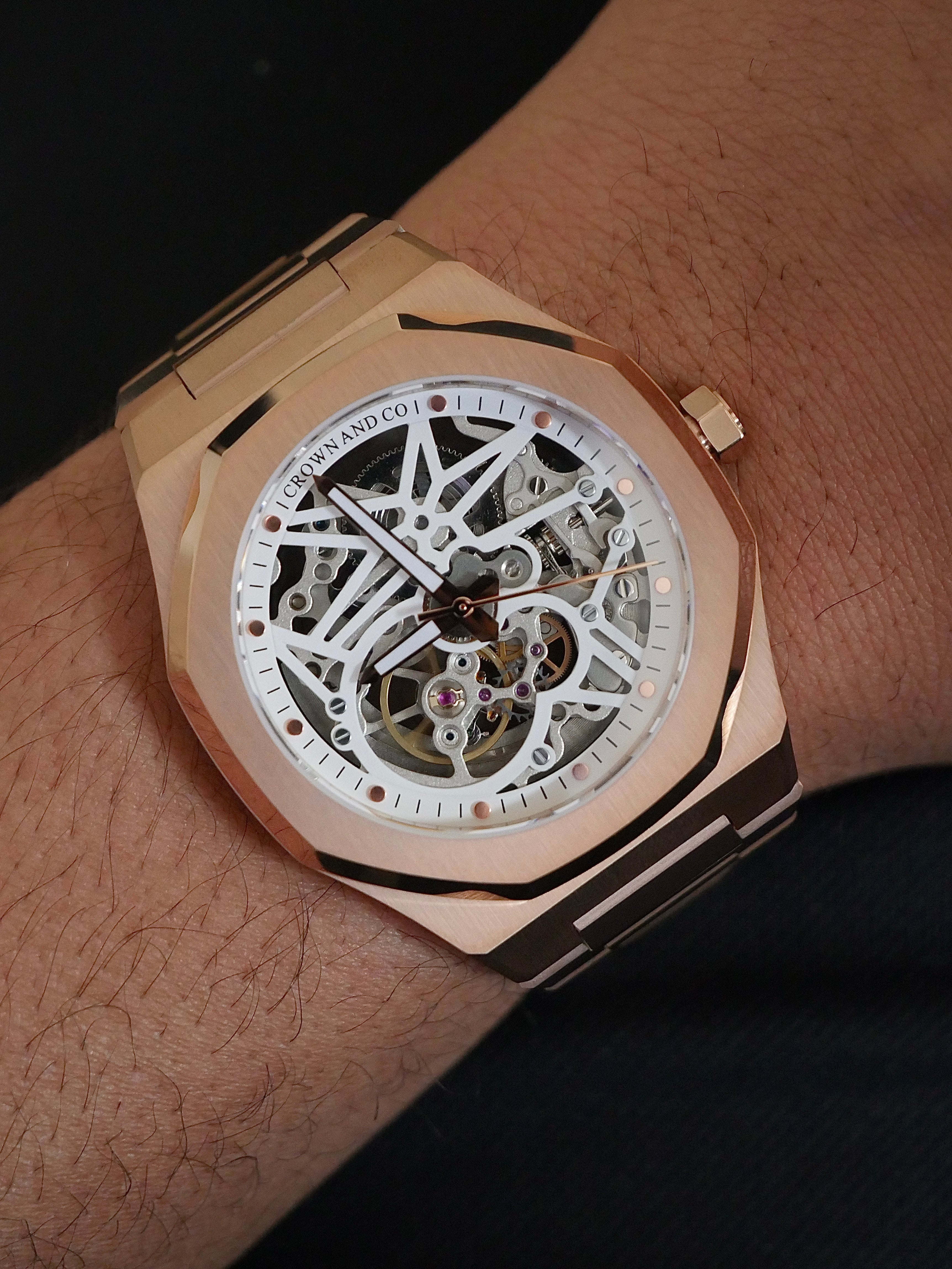 The Rose Skeleton Ocho series White dial