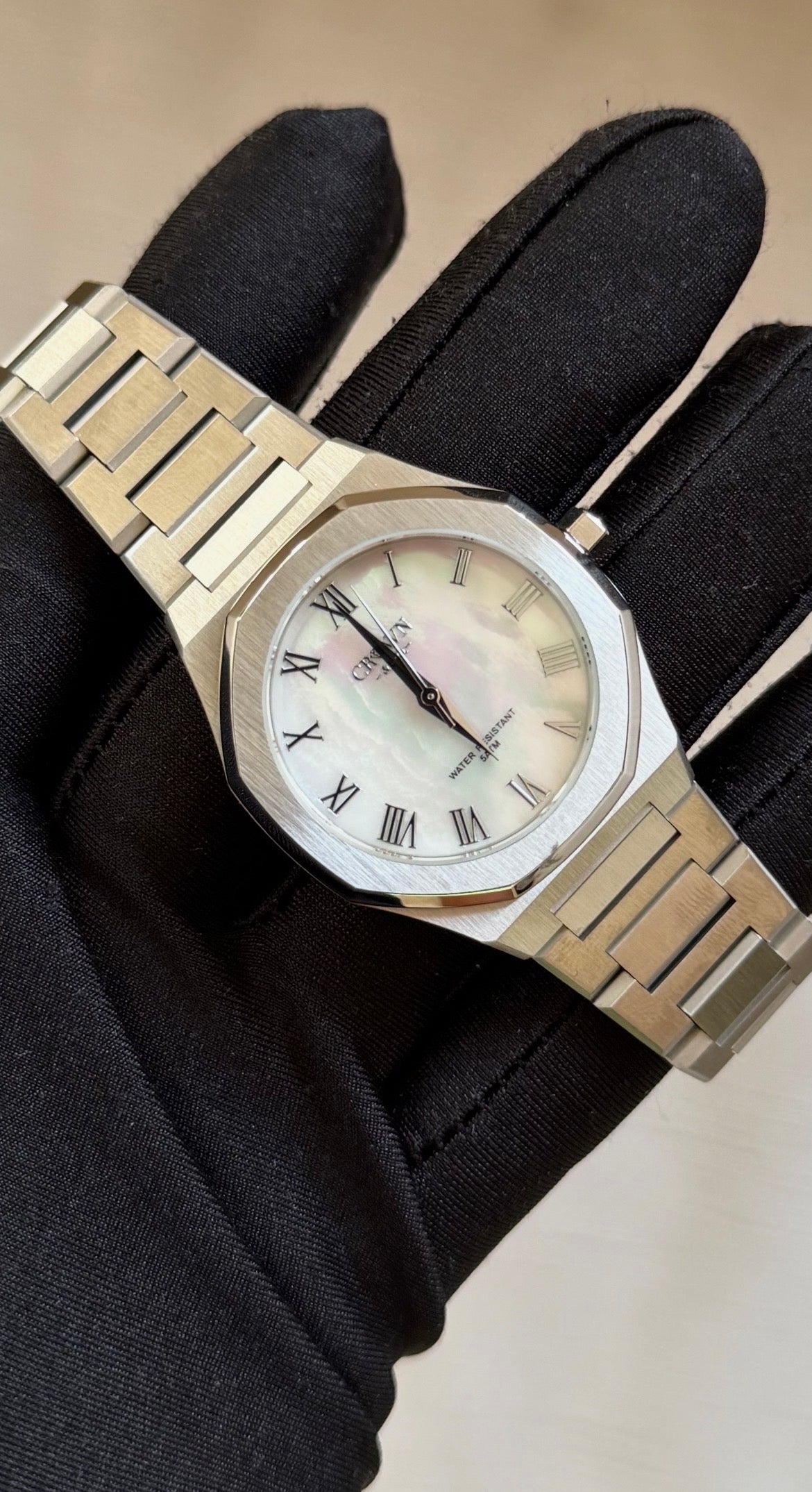 Ocho series 34mm Mother of pearl  'Designed for the smaller wrist'