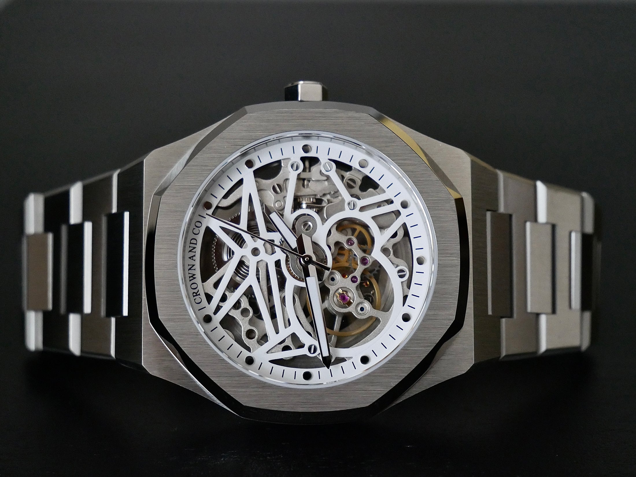 Ocho series Skeleton white dial 41mm