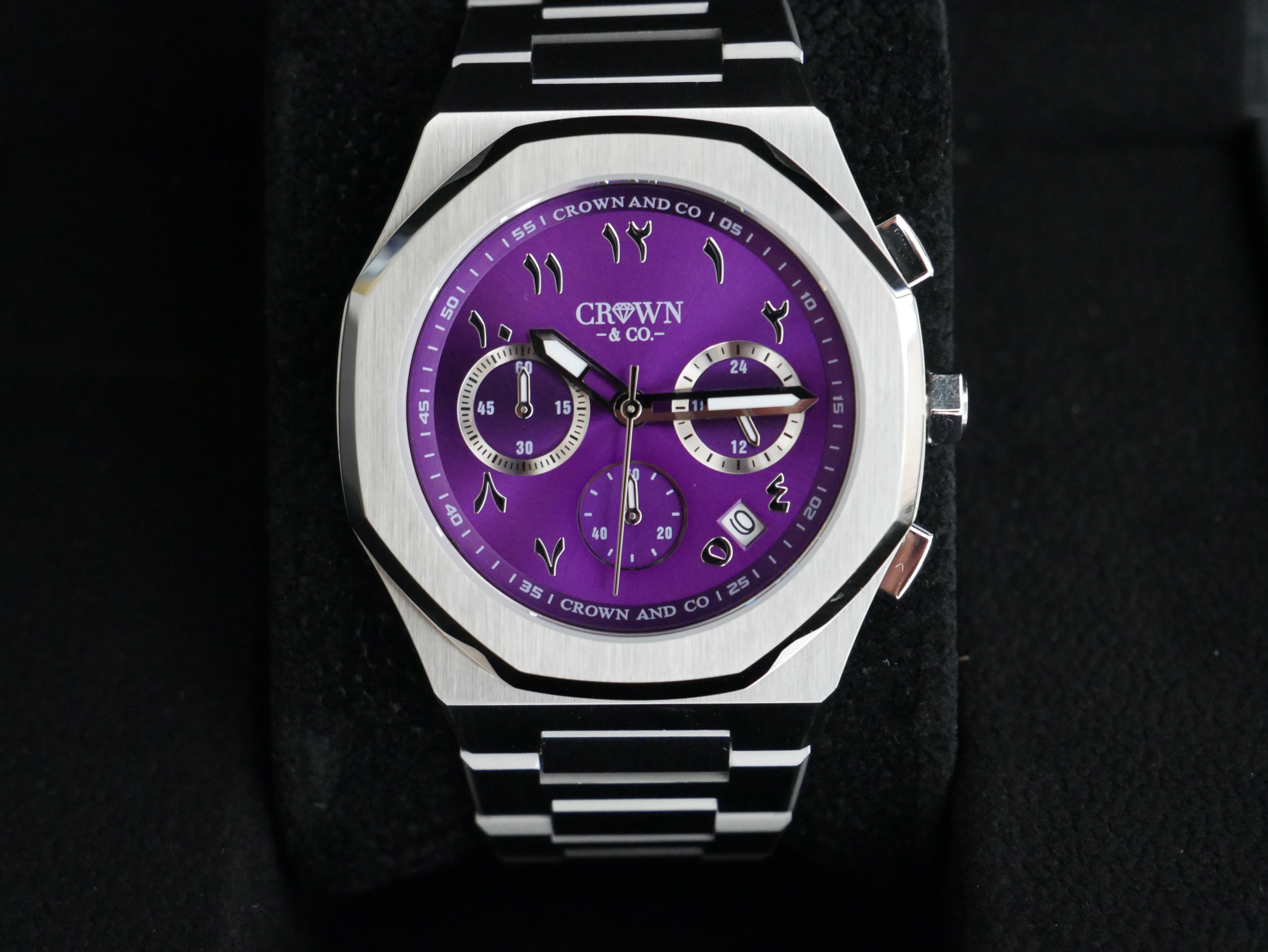 Ocho series Royal Purple Arabic dial