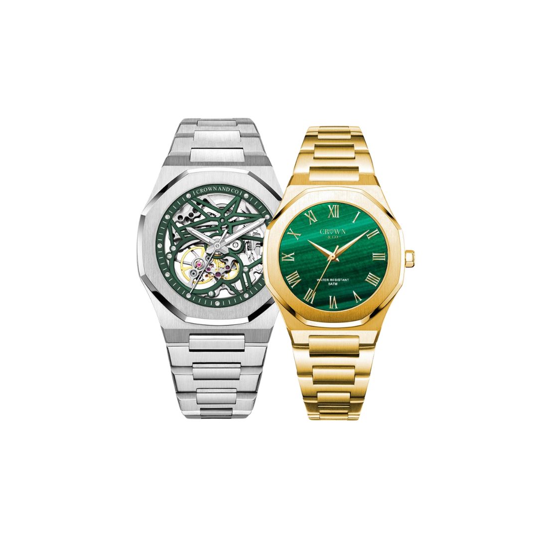 Ocho Series Skeleton Mud Green X Ocho series malachite 34mm