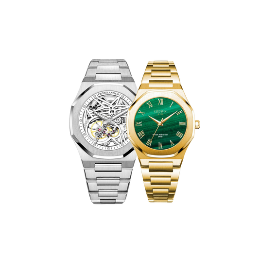 Ocho Series Skeleton white X Ocho series malachite 34mm