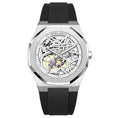 Load image into Gallery viewer, Ocho series Skeleton white dial 41mm | Rubber strap

