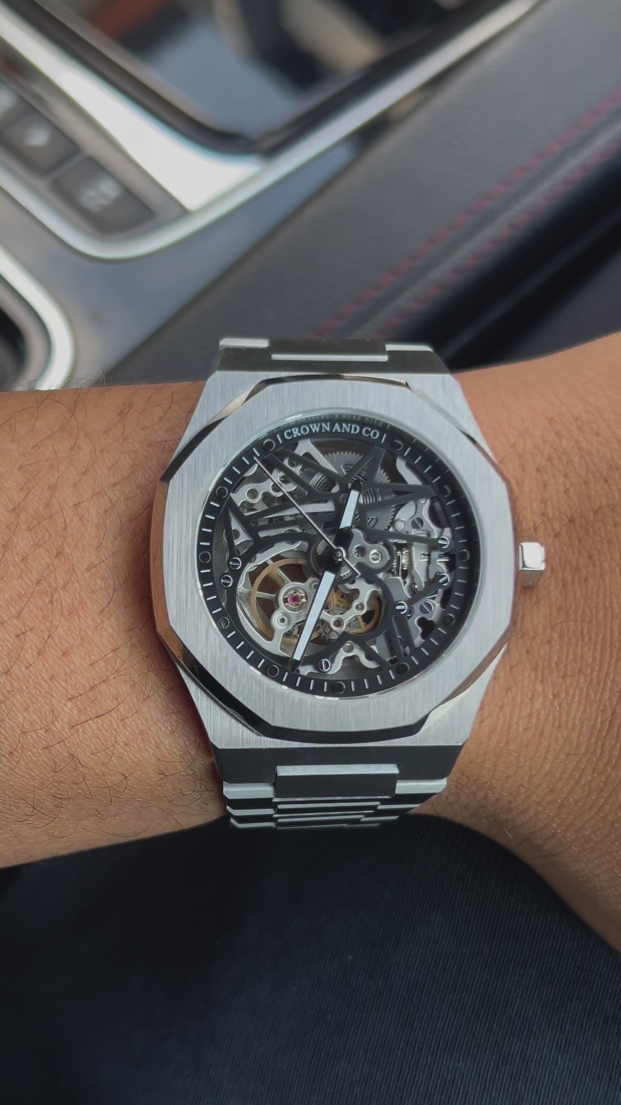 Ocho series Skeleton Black dial 41