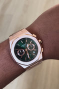 Load and play video in Gallery viewer, Ocho Series Emerald Dial Rose Gold 41mm
