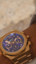 Load and play video in Gallery viewer, Ocho series Rose Deep Blue arabic dial 41mm
